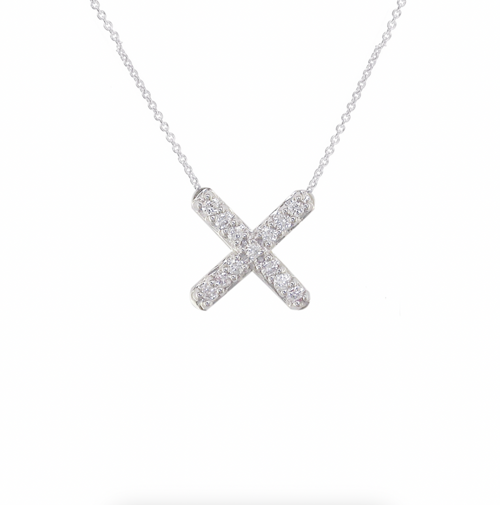 Diamond Kiss Pendant Necklace