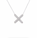 Diamond Kiss Pendant Necklace