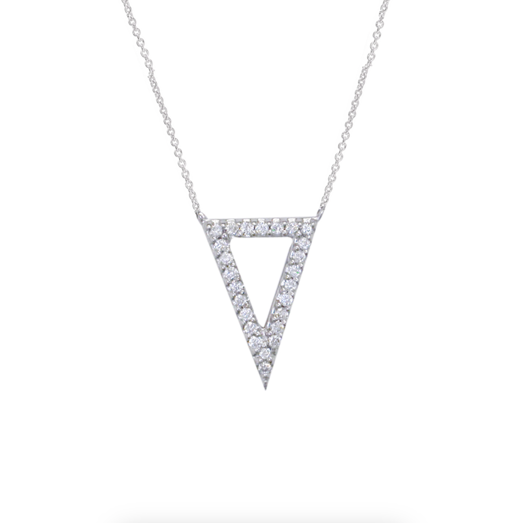 Diamond Triangle Pendant Necklace