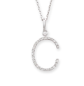 Diamond Initial C Pendant Necklace