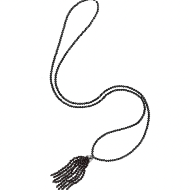 Black Onyx Tassel Necklace