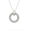 Meridian Circle Diamond Pendant Necklace